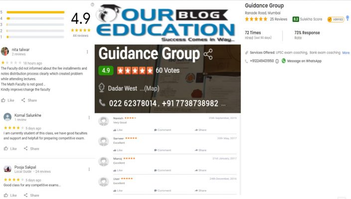 Guidance Group SSC Coaching Classes In Mumbai Reviews