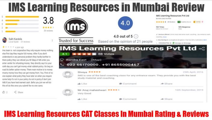 IMS Learning Resources CAT Classes In Mumbai Review