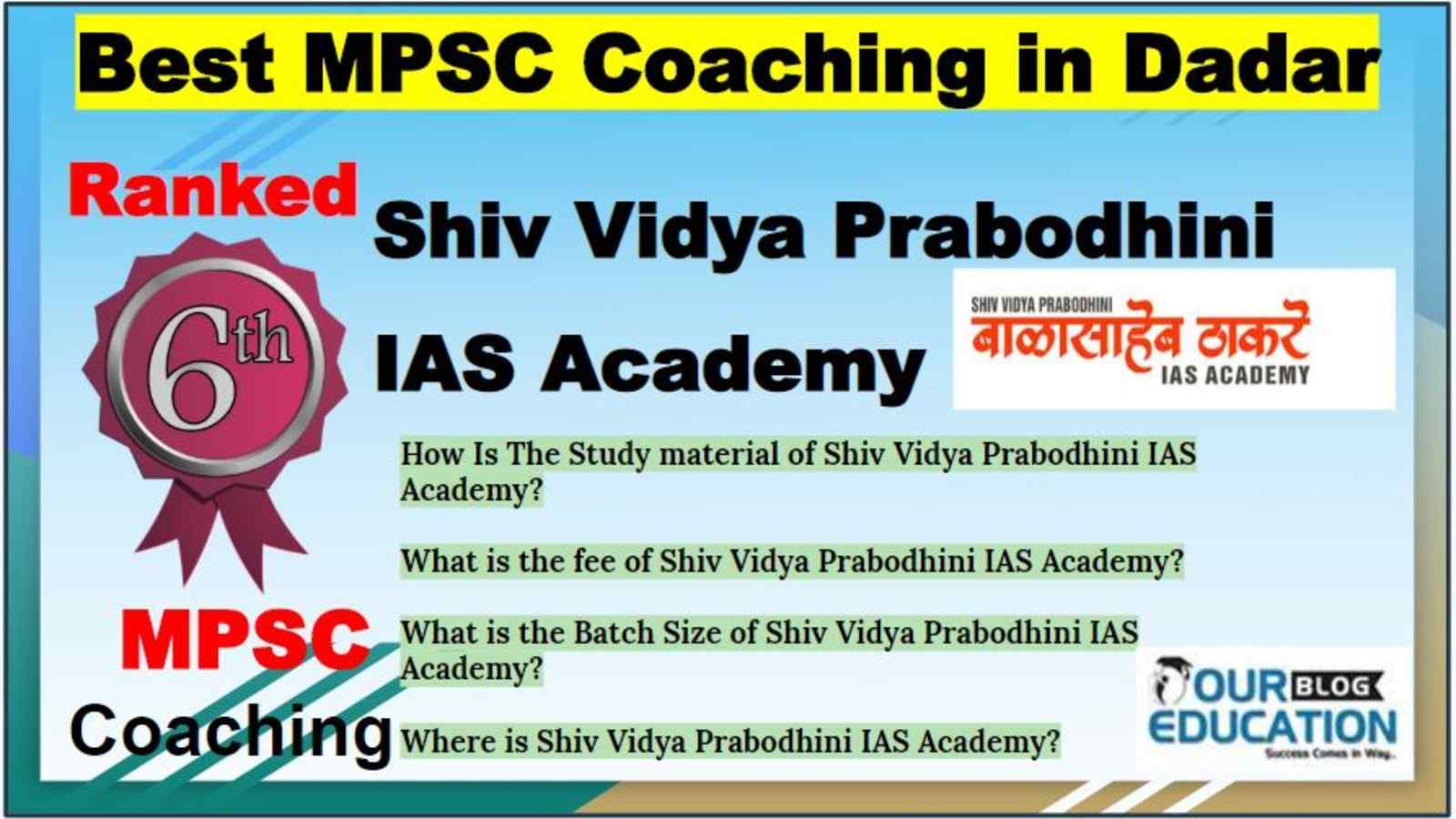 Best Coaching Classes for MPSC in Dadar