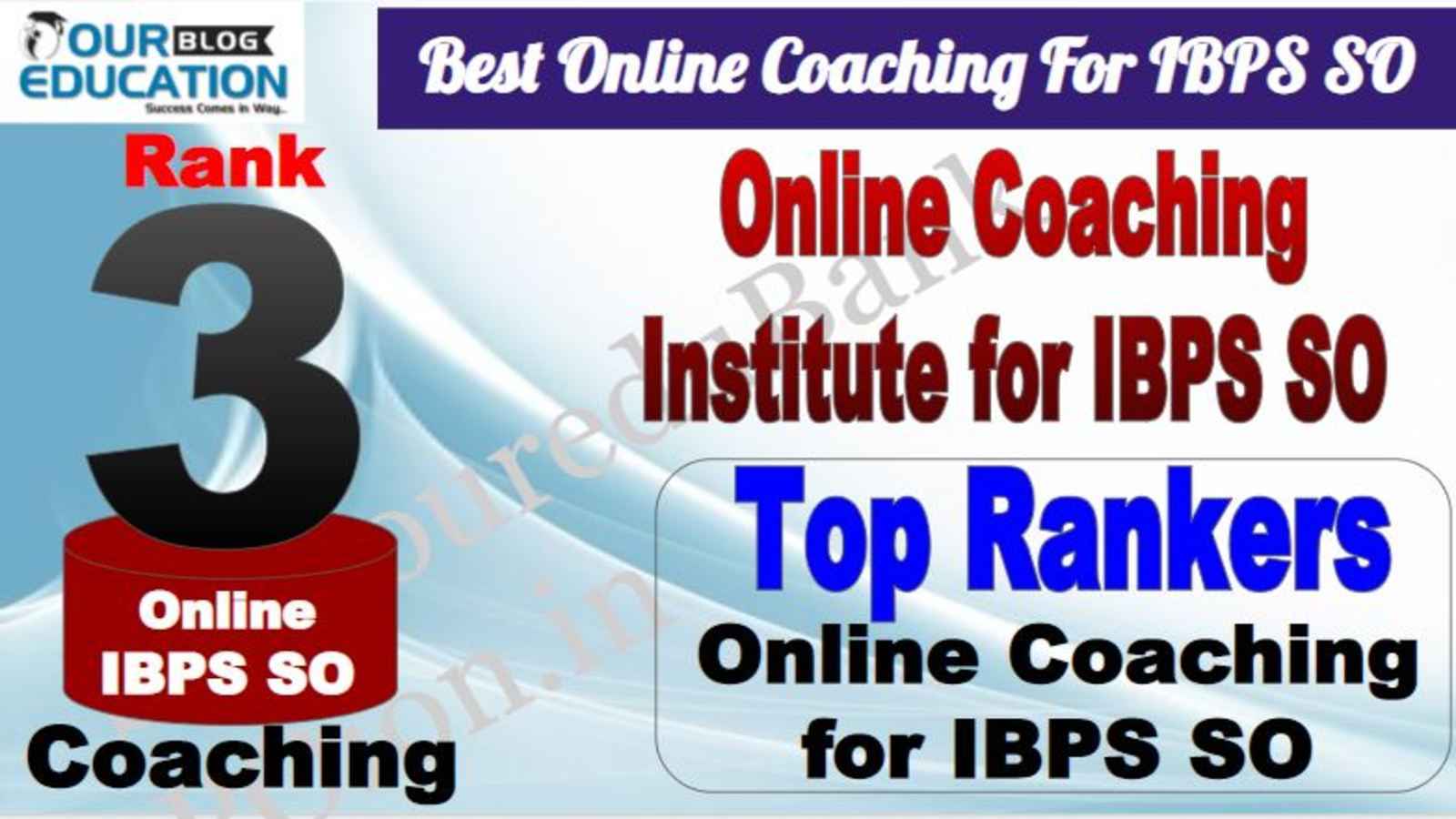 Rank 3 Best Online Coaching for IBPS SO