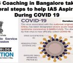 UPSC Coaching in Bangalore taking several steps to help IAS Aspirants During COVID 19