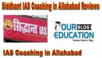 Siddhant IAS Coaching in Allahabad reviews