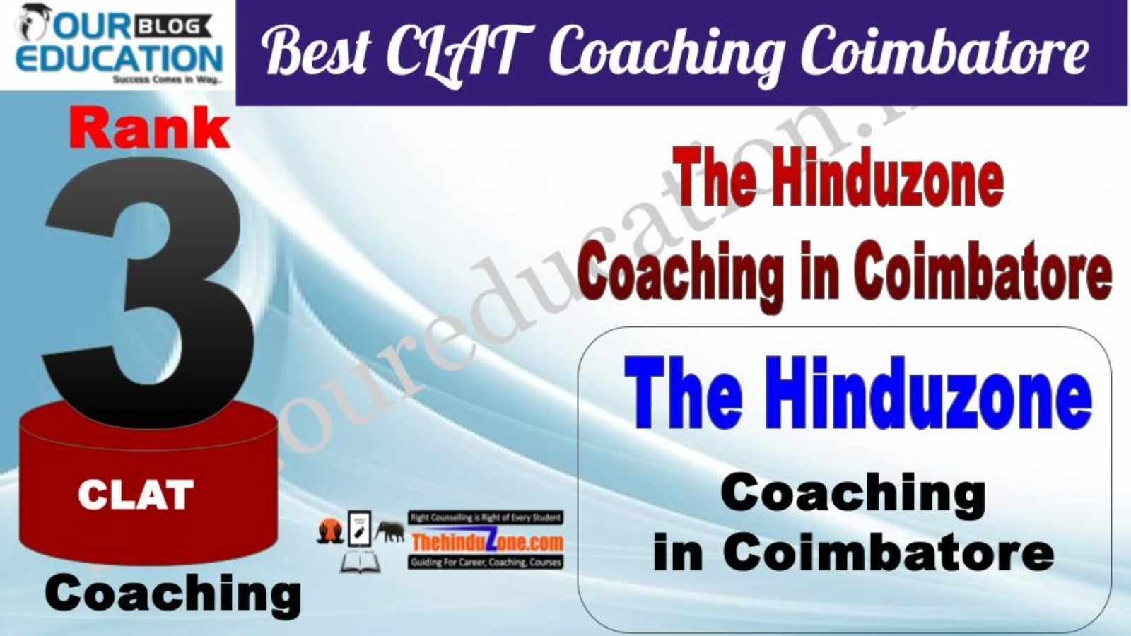 Rank 3. The Hinduzone Best CLAT Coaching in Coimbatore is