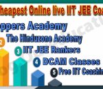 Best Cheapest Online live IIT JEE Coaching