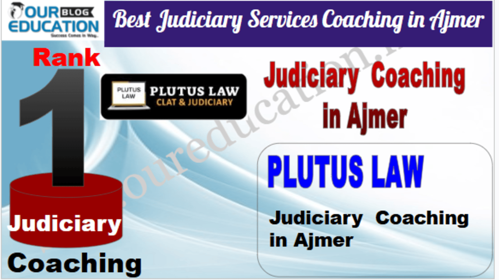 Rank 1. Plutus IAS Best Judiciary Services Coaching in Ajmer