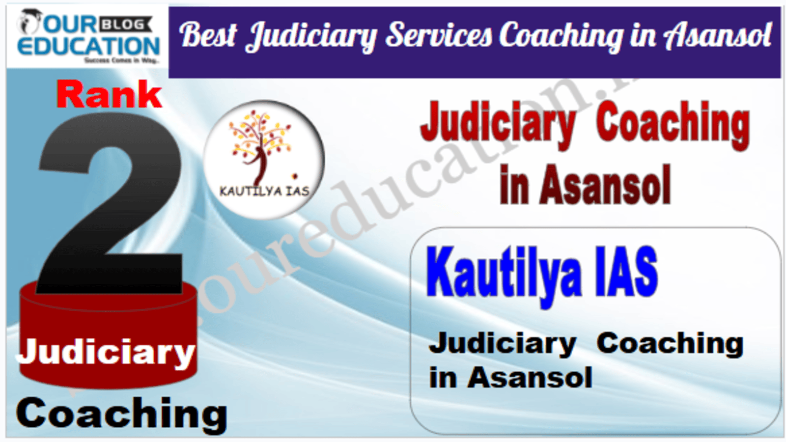 Rank 2. Kautilya IAS Best Judiciary Services Coaching in Asansol