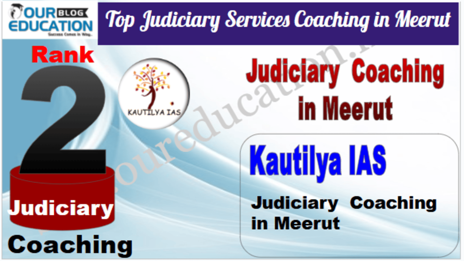 Rank 2. Kautilya IAS Best Judiciary Services Coaching in Meerut
