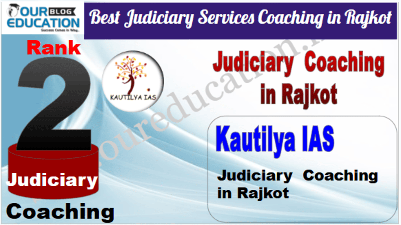 Rank 2. Kautilya IAS Best Judiciary Services Coaching in Rajkot