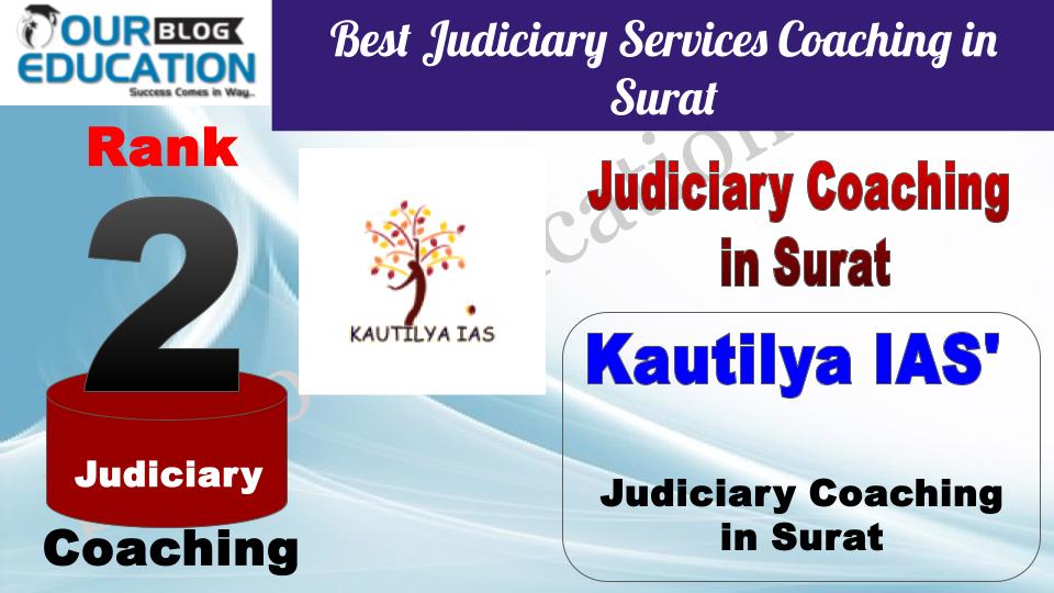 Rank 2. Kautilya IAS Best Judiciary Services Coaching in Surat