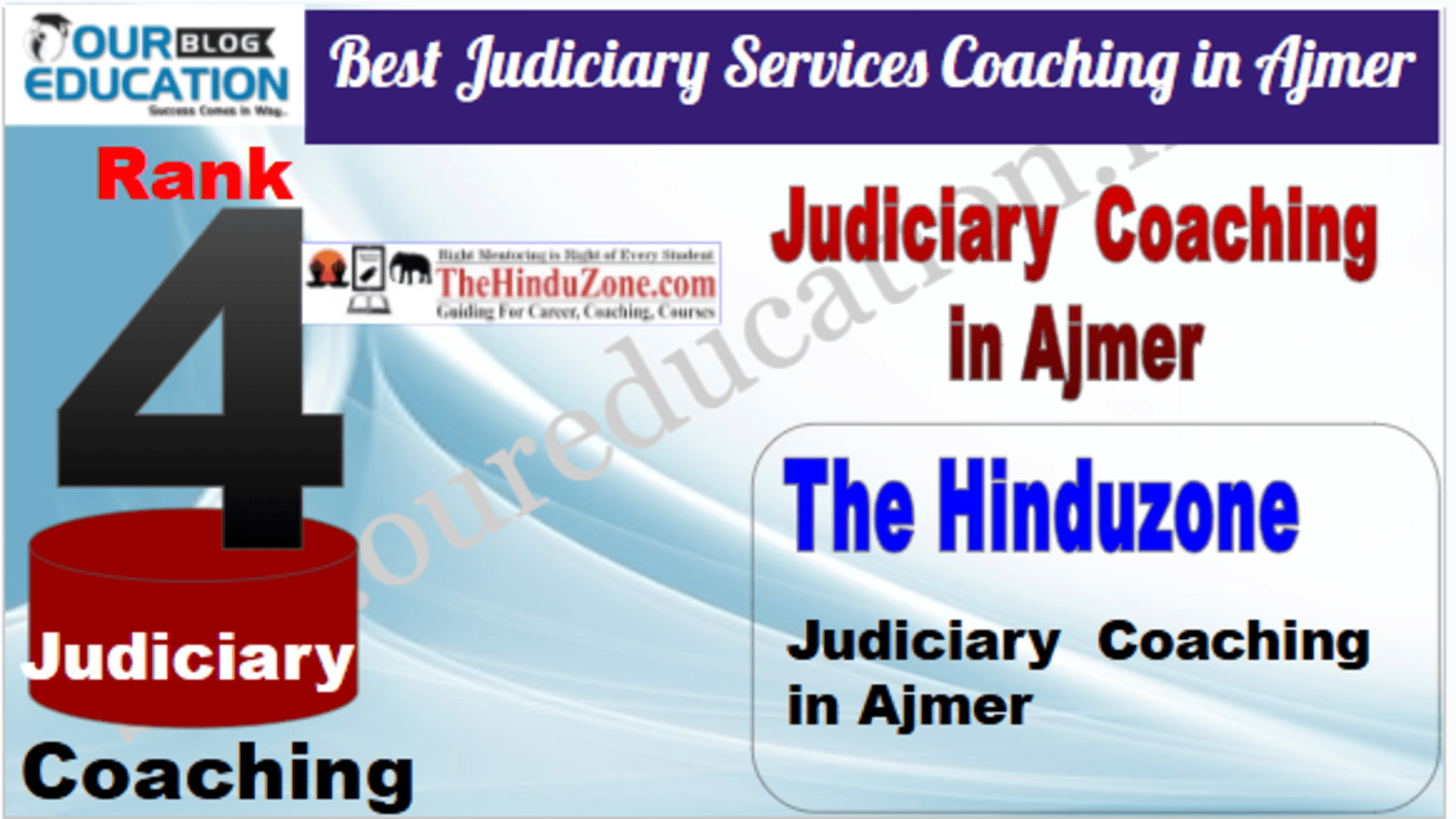 Rank 4. The Hinduzone IAS Best Judiciary Services Coaching in Ajmer