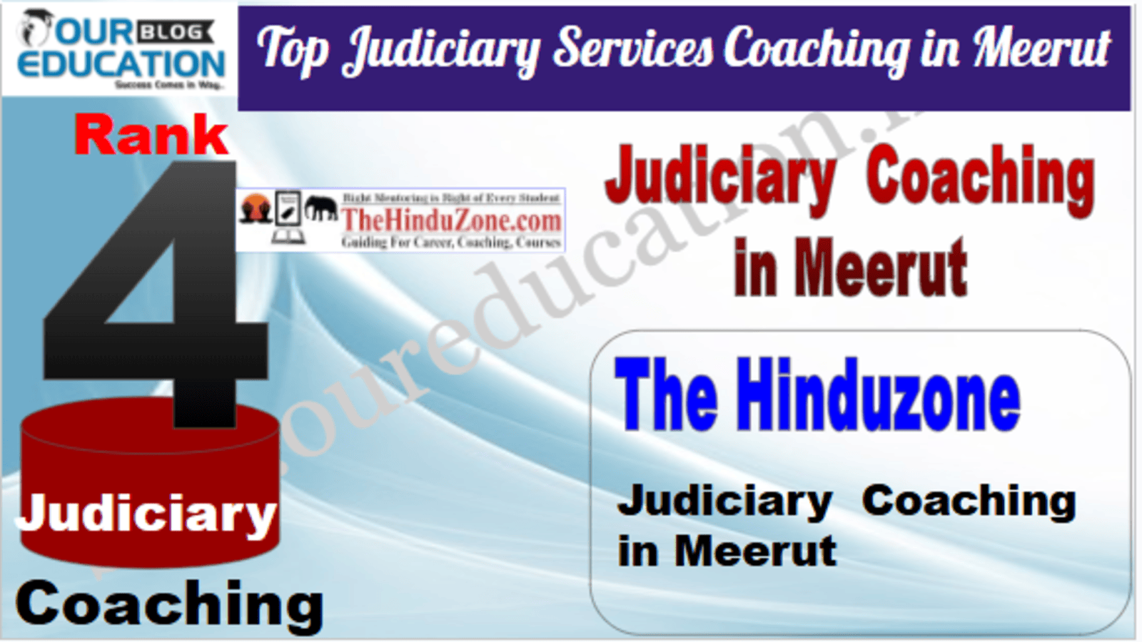 Rank 4. The Hinduzone IAS Best Judiciary Services Coaching in Meerut
