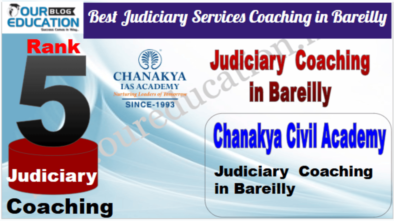 Rank 5. Chanakya Civil Academy Top Best Judiciary Services Coaching in Bareilly