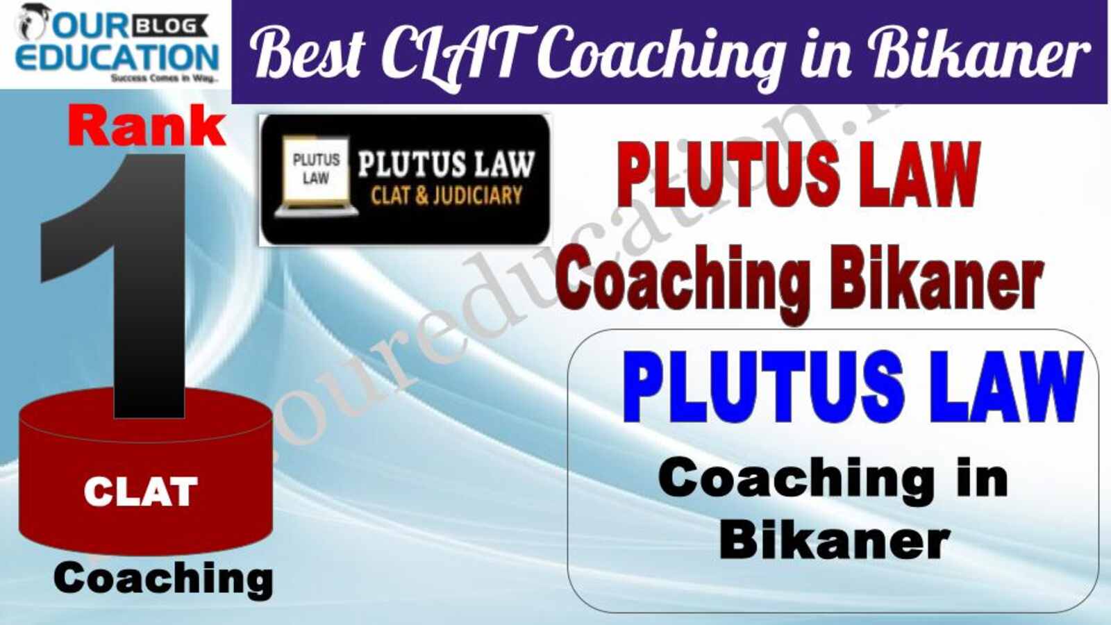 Rank 1. Plutus LAW Best CLAT Coaching in Bikaner