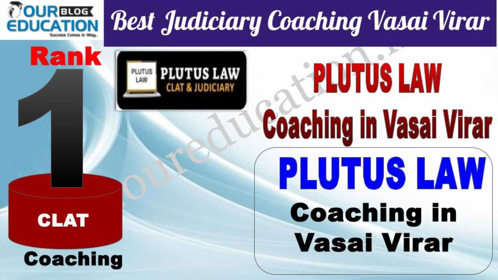 Rank 1. Plutus LAW Best CLAT Coaching in Vasai Virar