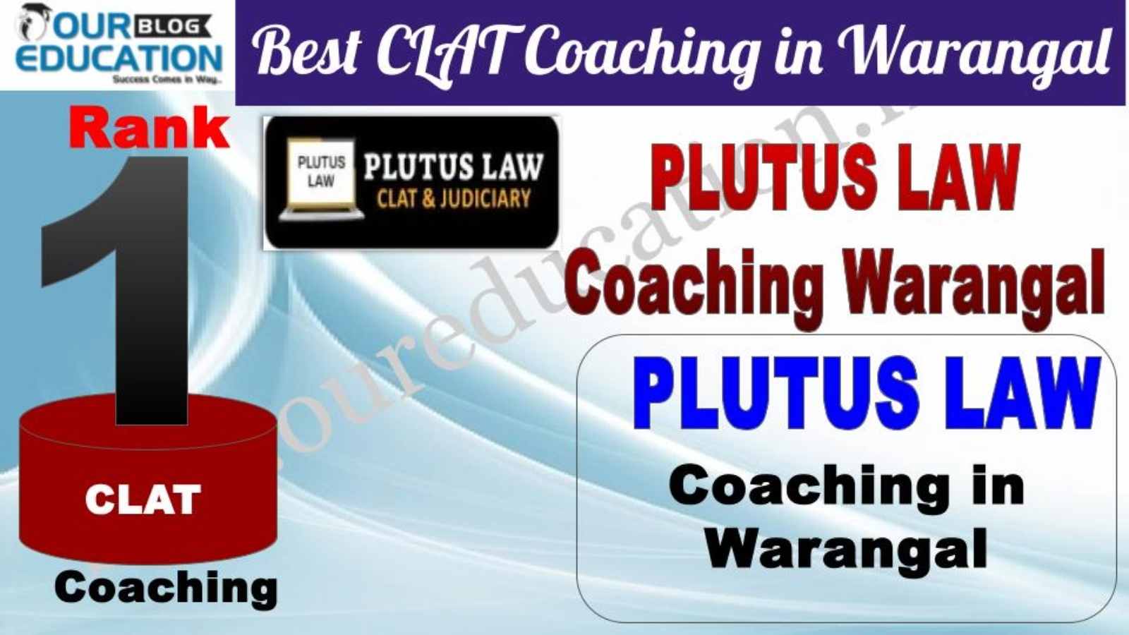 Rank 1. Plutus LAW Best CLAT Coaching in Warangal