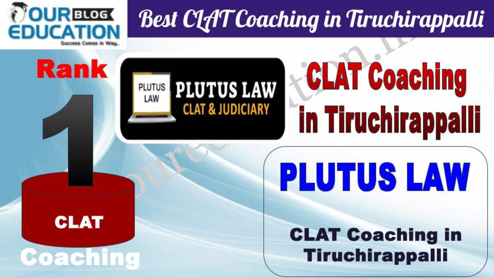 Rank 1. Plutus LAW Best CLAT coaching  in Tiruchirappalli