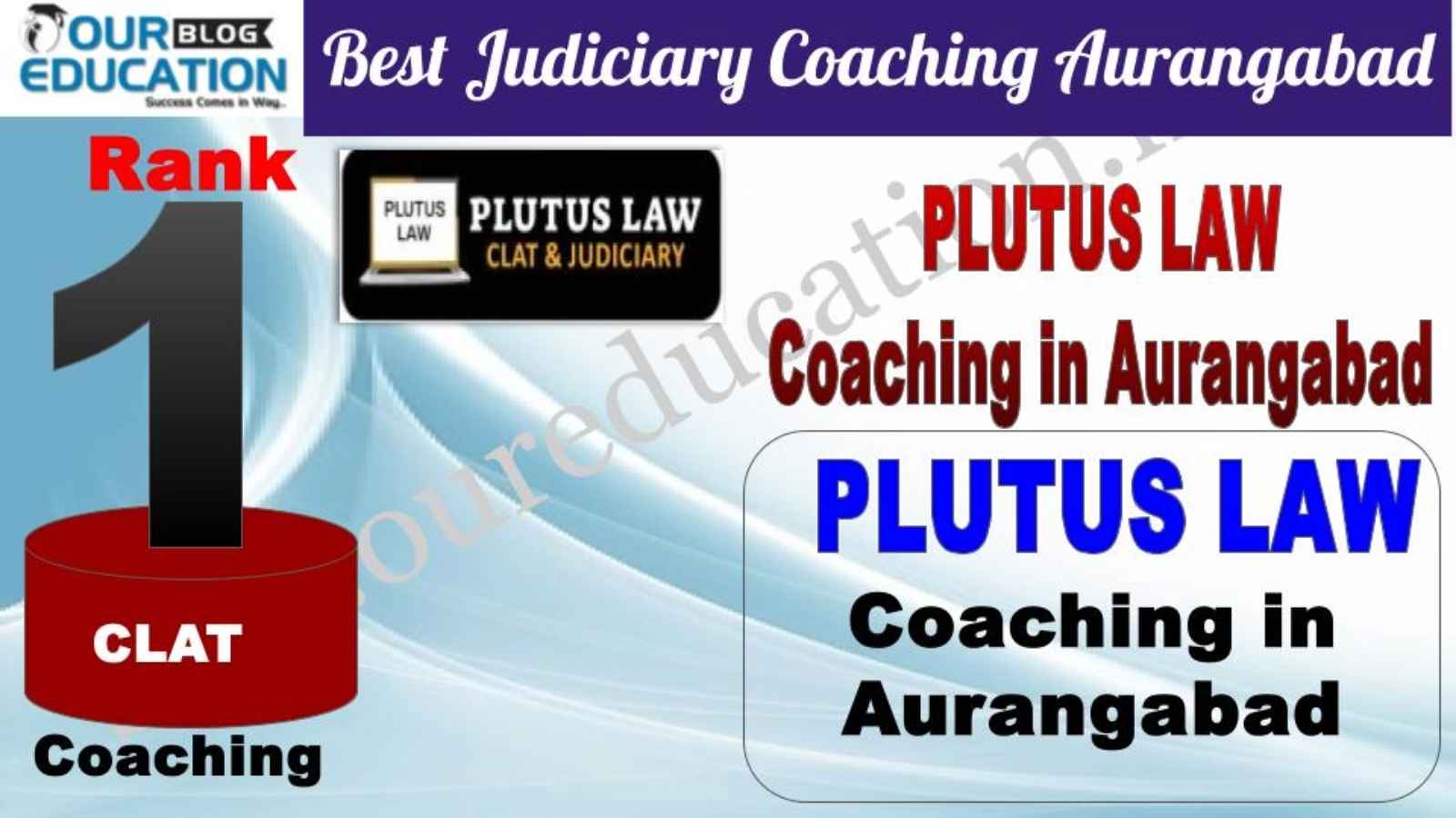 Rank 1. Plutus Law CLAT Coaching in Aurangabad is