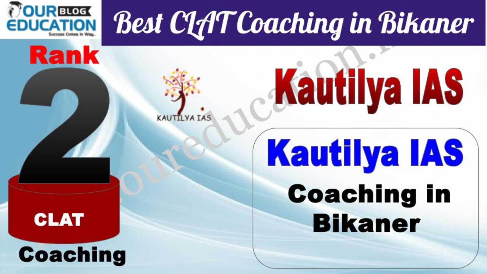 Rank 2. Kautilya IAS Best CLAT Coaching in Bikaner