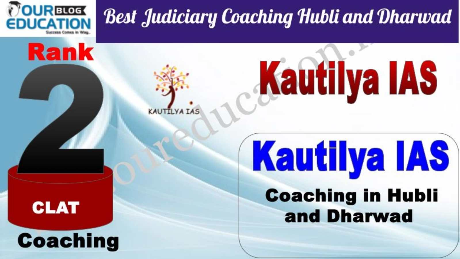 Rank 2. Kautilya IAS Best CLAT Coaching in Hubli and Dharwad