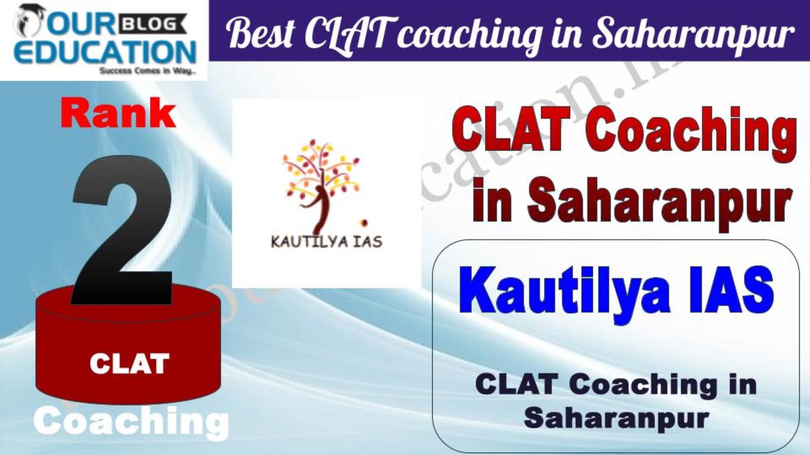 Rank 2. Kautilya IAS Best CLAT Coaching in Saharanpur