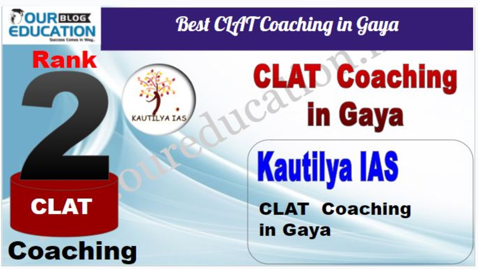 Rank 2. Kautilya IAS Best CLAT Coaching in Gaya