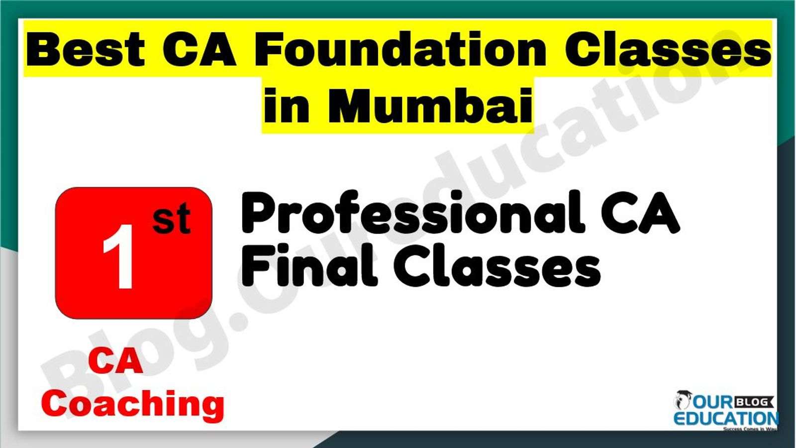  Best CA Foundation Classes in Mumbai