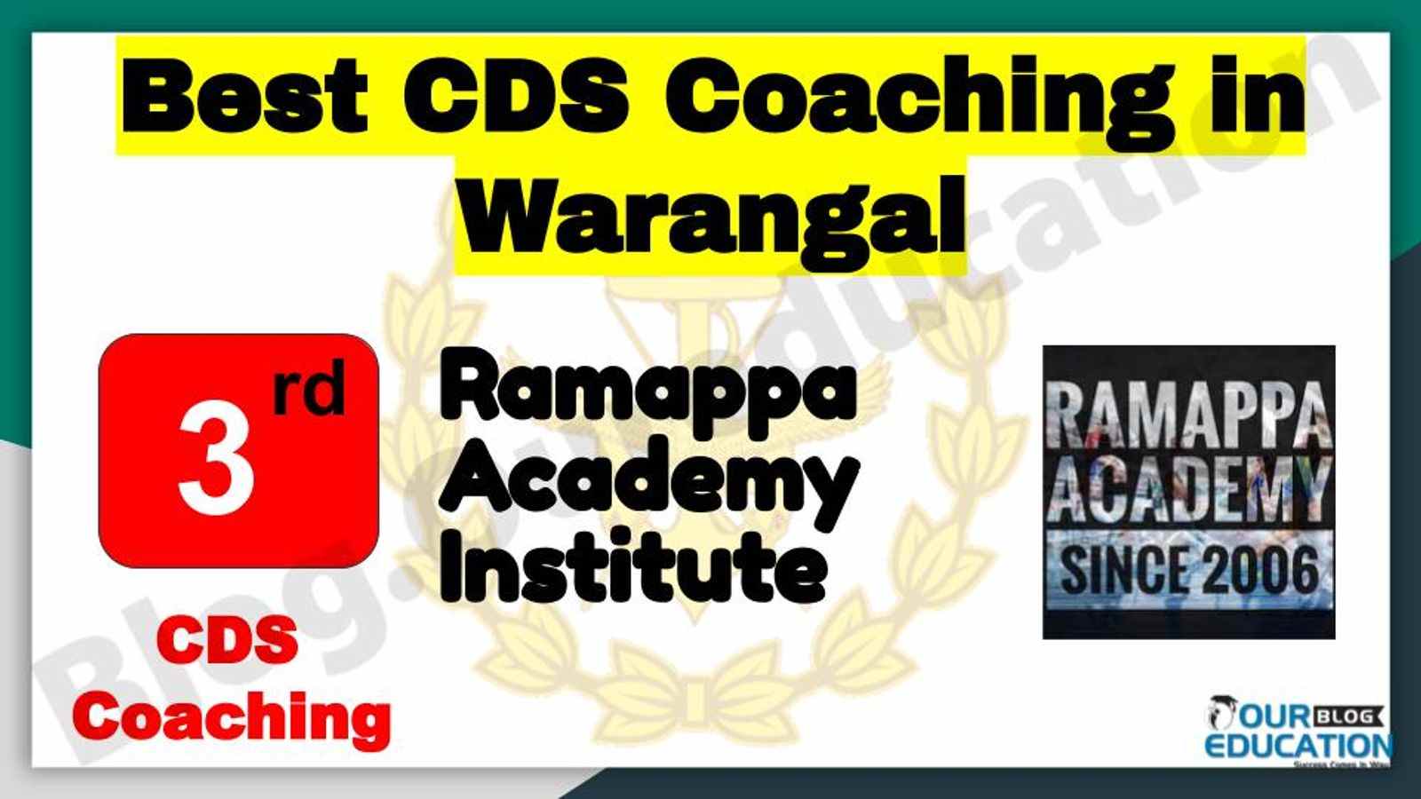Rank 3 Best CDS Coaching in Warangal