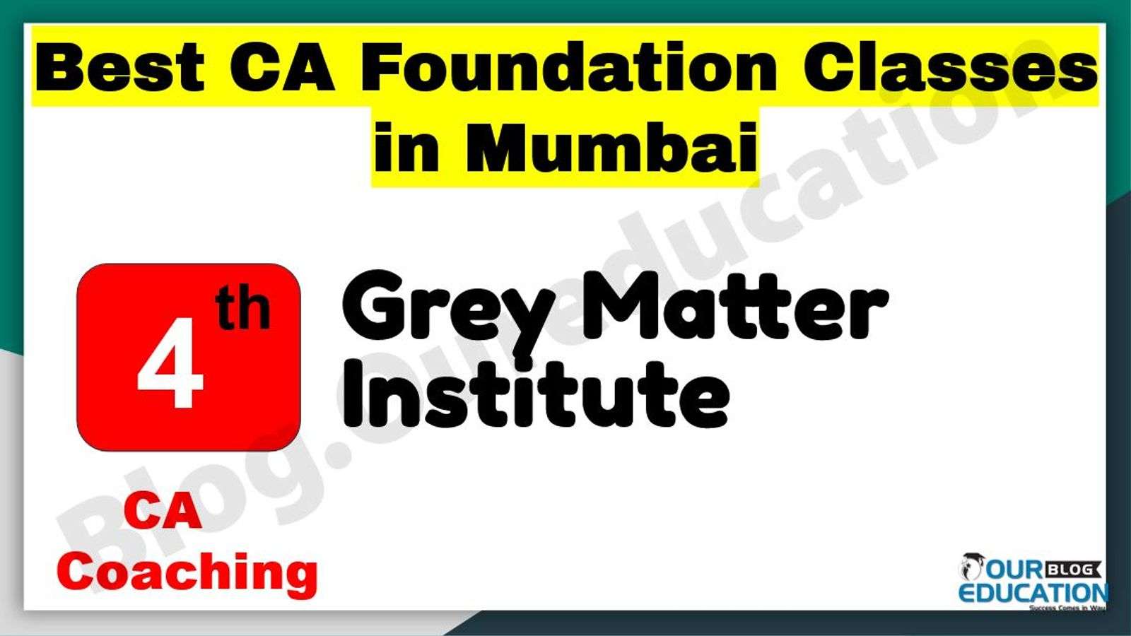  Best CA Foundation Classes in Mumbai