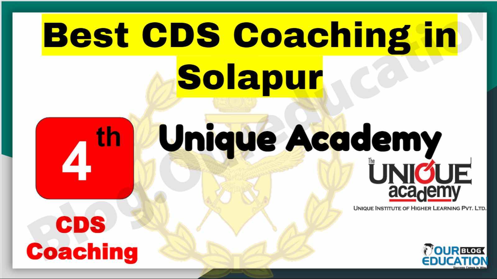 Rank 4 Best CDS Coaching in Solapur