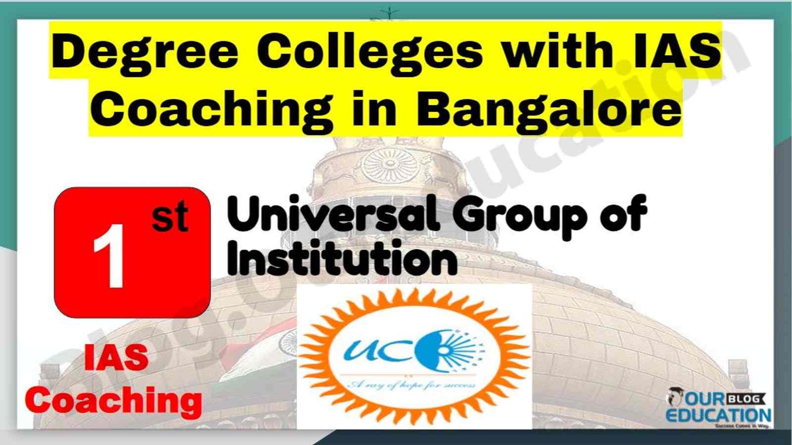 Rank 1 Degree colleges with IAS Coaching in Bangalore