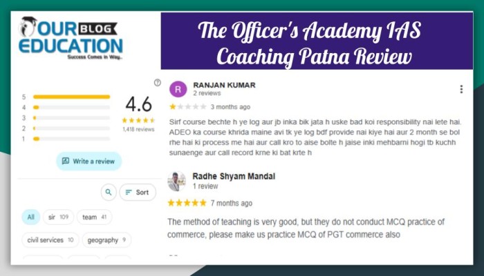 The Officer's Academy IAS Coaching Patna Review
