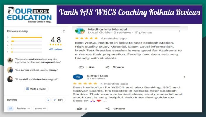 Vanik IAS WBCS Coaching Institute in Kolkata Review