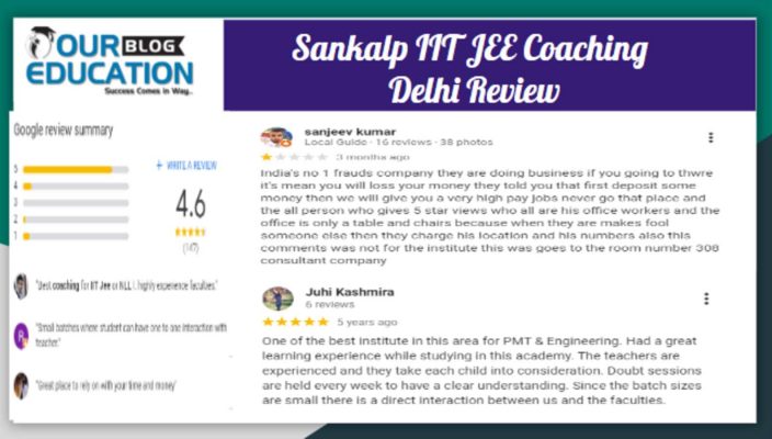Sankalp IIT JEE Coaching Delhi Review