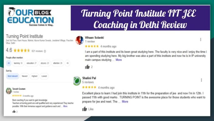 Turning Point Institute IIT JEE Coaching Delhi Reviews