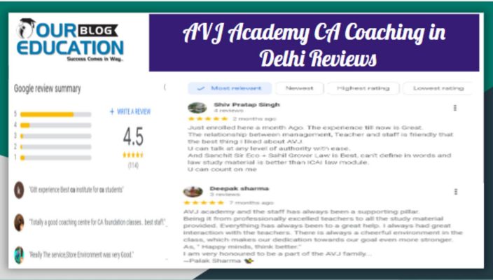 AVJ Academy CA Coachings in Delhi Reviews