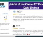 Ashish Arora Classes CA Coachings in Delhi Reviews