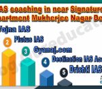 best ias coaching institute in near Signature View Apartment Mukherjee Nagar delhi