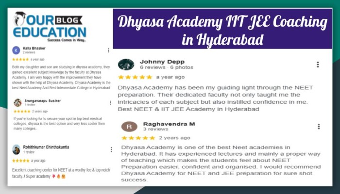 Dhyasa Academy IIT JEE Coaching in Hyderabad