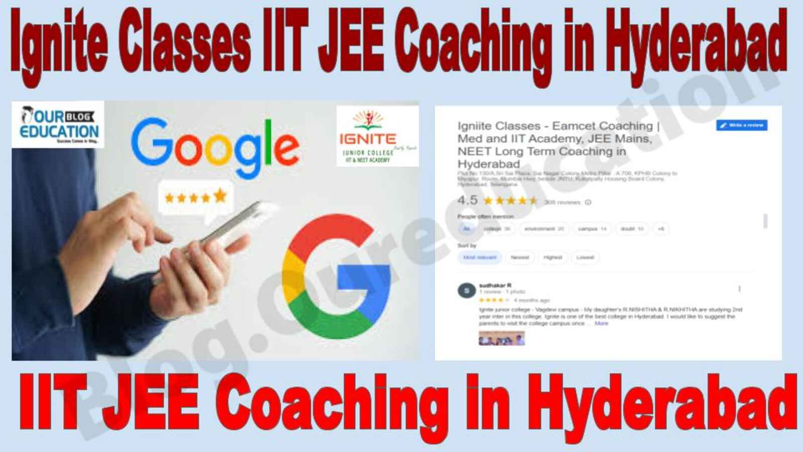 Ignite Classes IIT JEE Coaching in Hyderabad