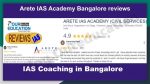 Arete IAS Academy Bangalore