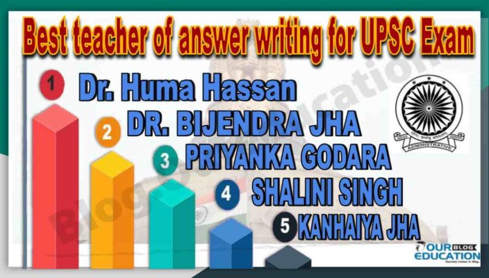 Best teacher of answer writing for IAS Exam