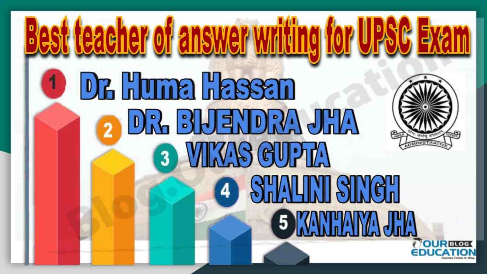 Best teacher of answer writing for UPSC Exam