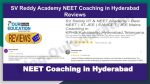 SV Reddy Academy NEET Coaching in Hyderabad