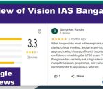 Vision IAS coaching reviews bangalore