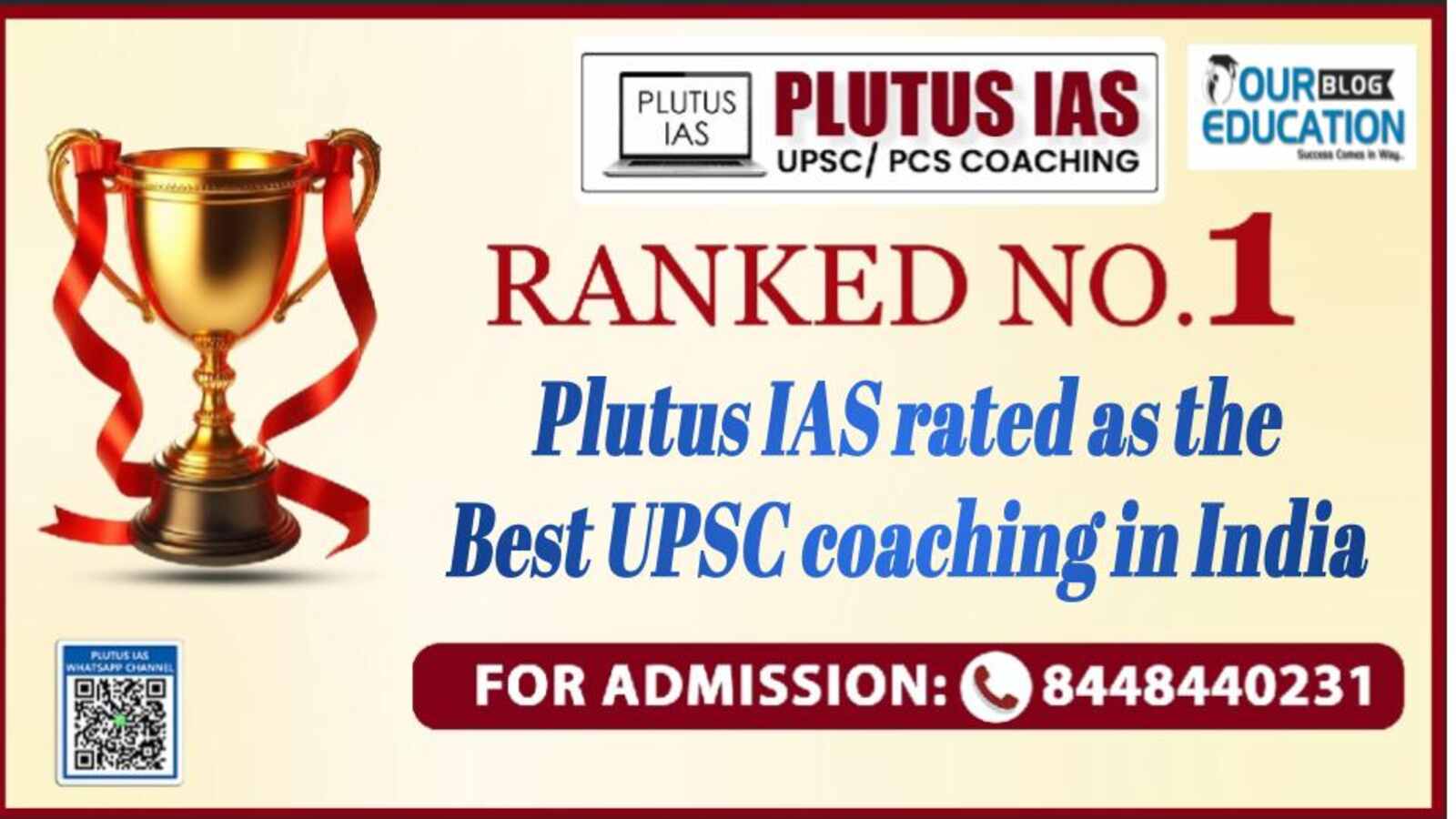 Plutus IAS rated as the best UPSC coaching in India
