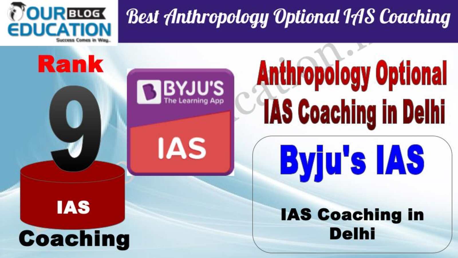 9. Byju's IAS Best Anthropology Optional IAS Coaching in Delhi