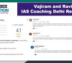 Vajiram and Ravi IAS Coaching delhi Review ratings