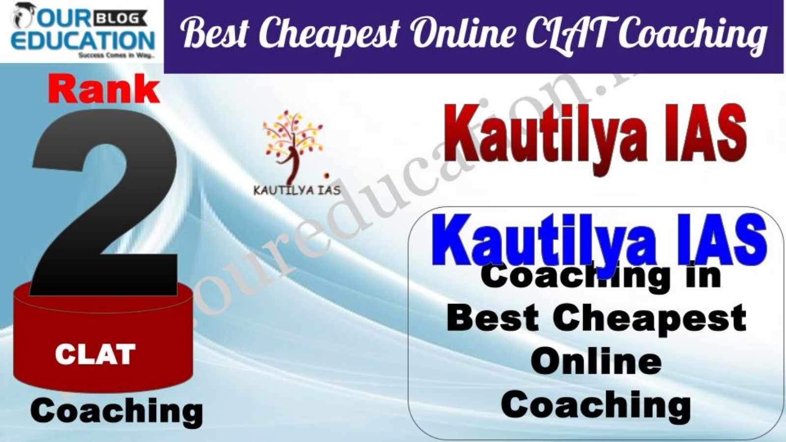 Rank 2. Kautilya IAS Cheapest Online CLAT Coaching