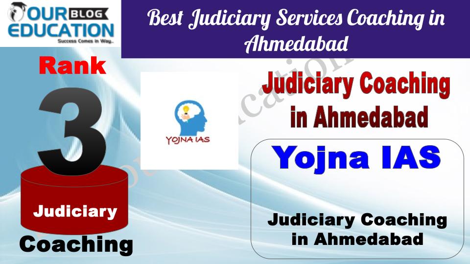 Rank 3. Yojna IAS Best Judiciary Services Coaching in Ahmedabad 