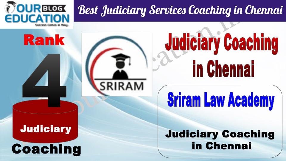 Rank 4. Sriram Law Academy Top Best Judiciary Services Coaching in Chennai